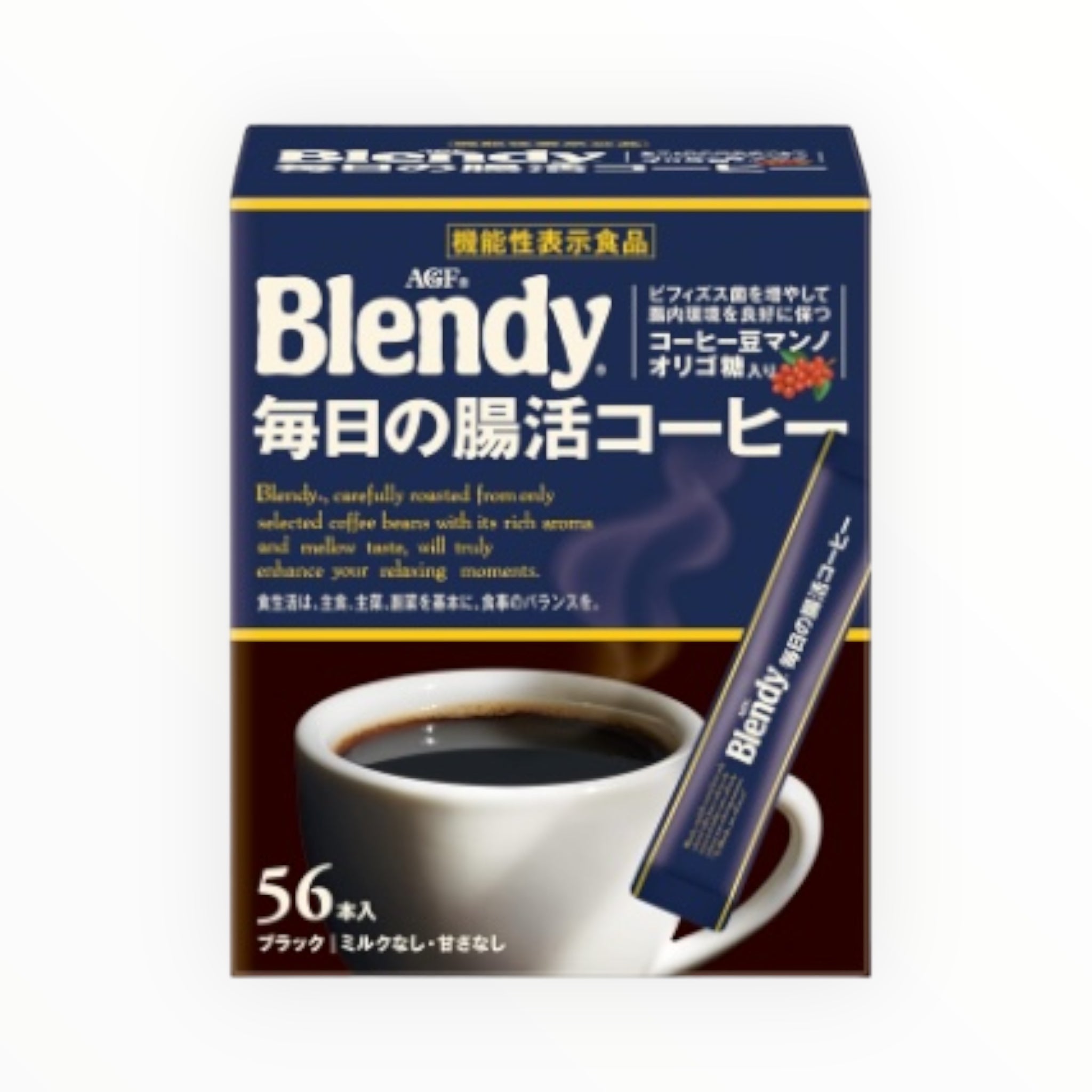 AGF Blendy Stick Black Daily Gut Health Coffee 56 Sticks