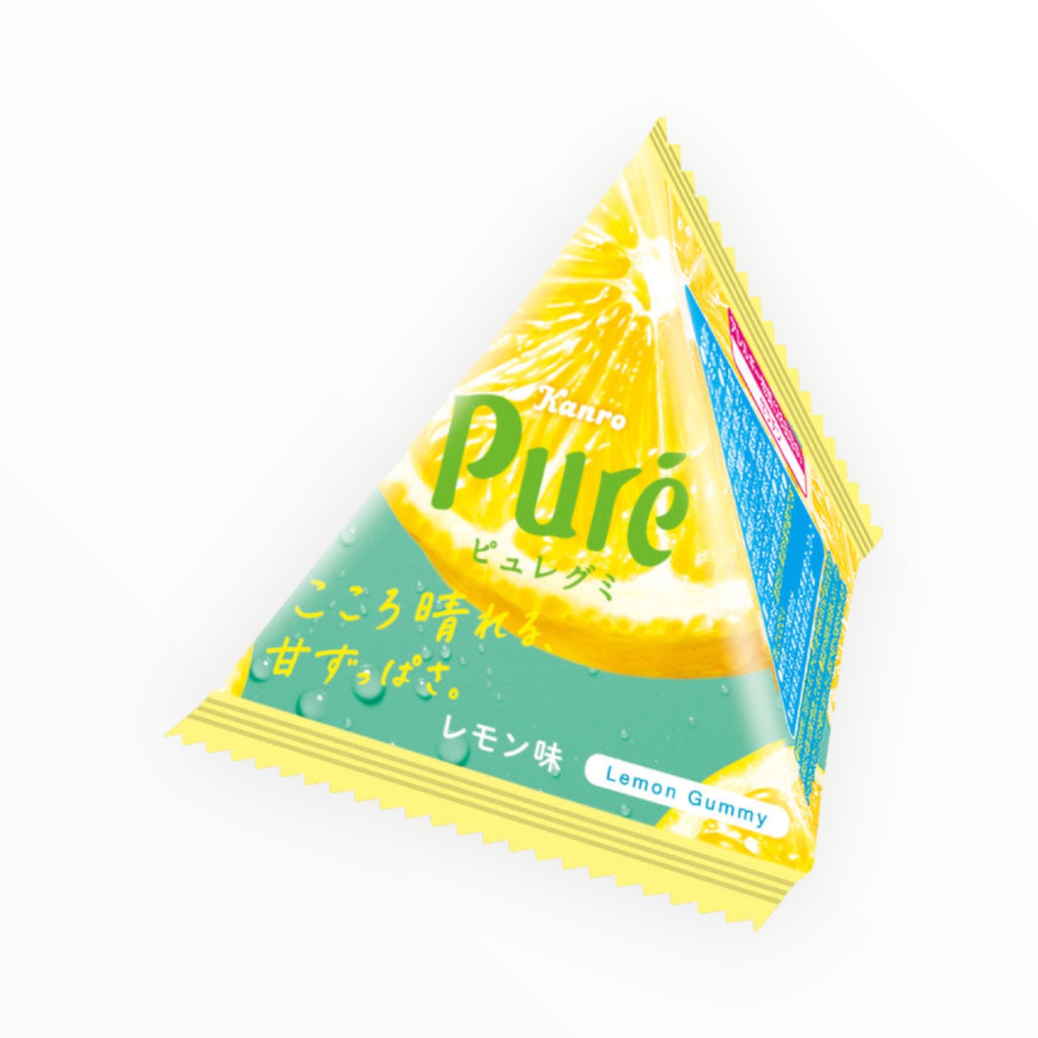 KANRO Pure Gummy Petit Triangle Lemon 13g (PACK OF 24)