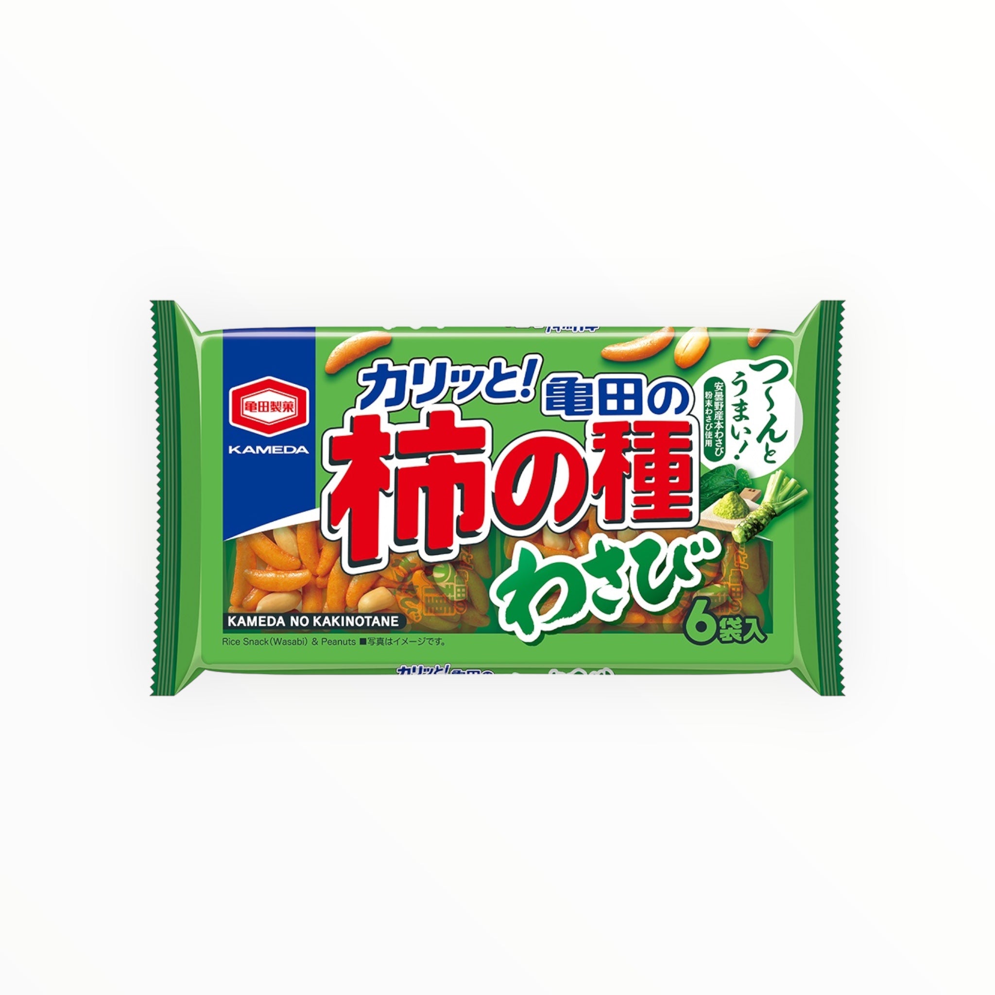 Kameda seika Kakinotane Wasabi Rice Crackers 164g (Pack of 3)