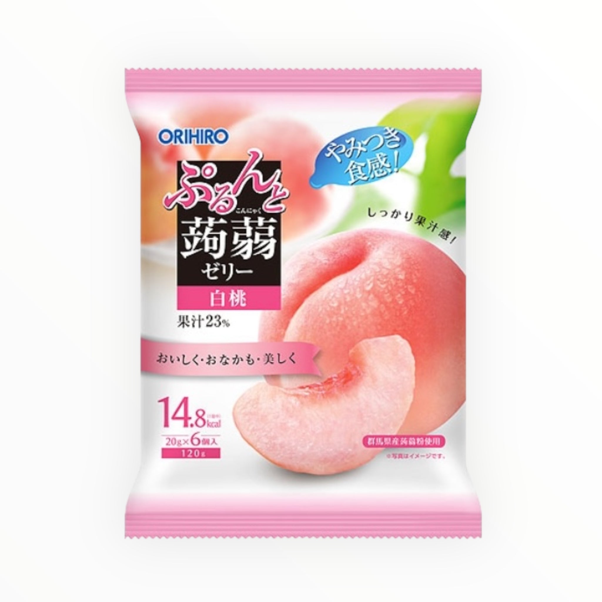 ORIHIRO Purunto Konjac Jelly Pouch - White Peach 120g