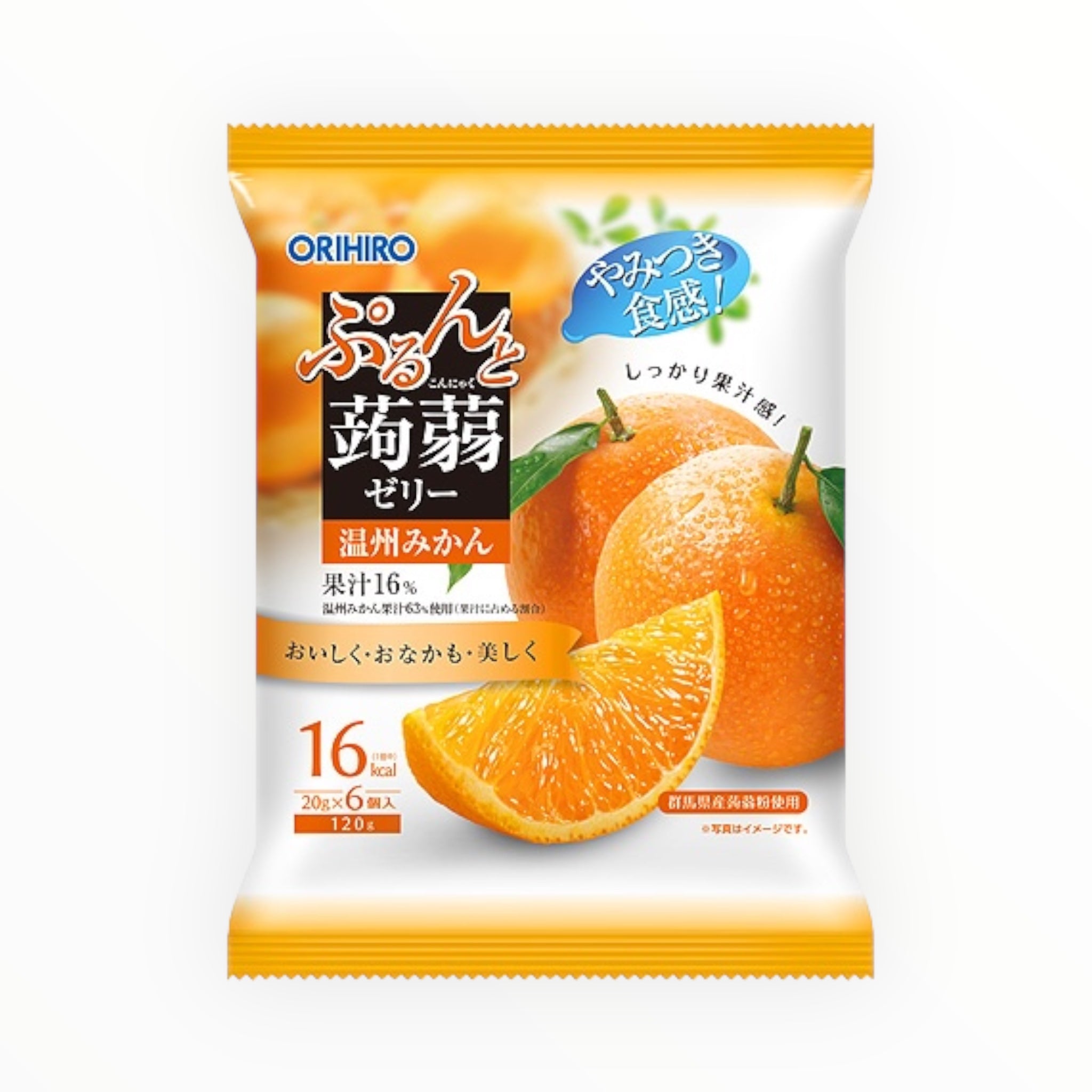 ORIHIRO Purunto Konjac Jelly Pouch - Mikan Orange 120g