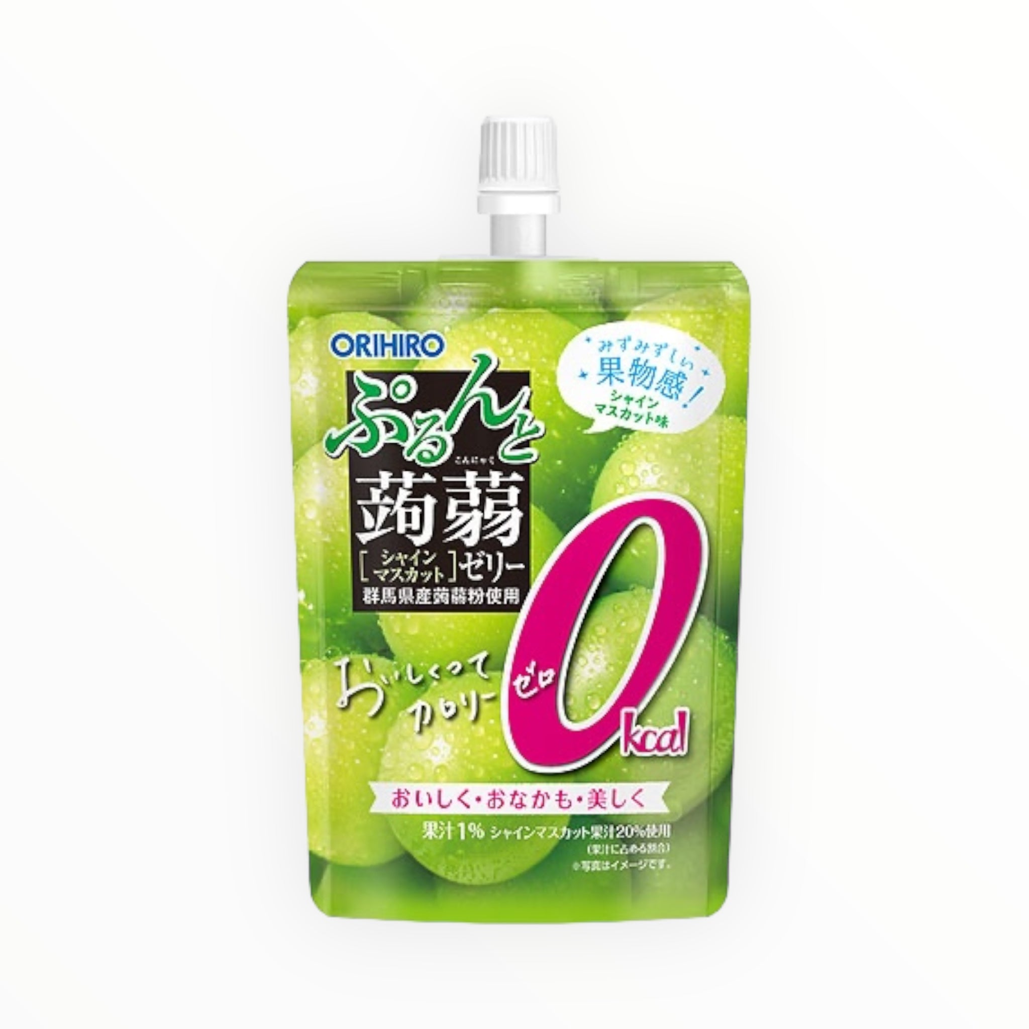 ORIHIRO Purunto Konjac Jelly Standing Pouch - Zero Calorie Shine Muscat 130g