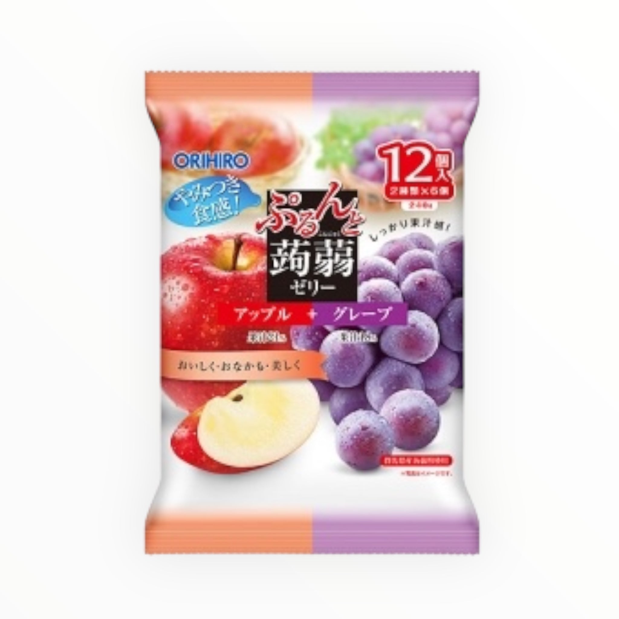 ORIHIRO Purunto Konjac Jelly Pouch - Apple + Grape 240g