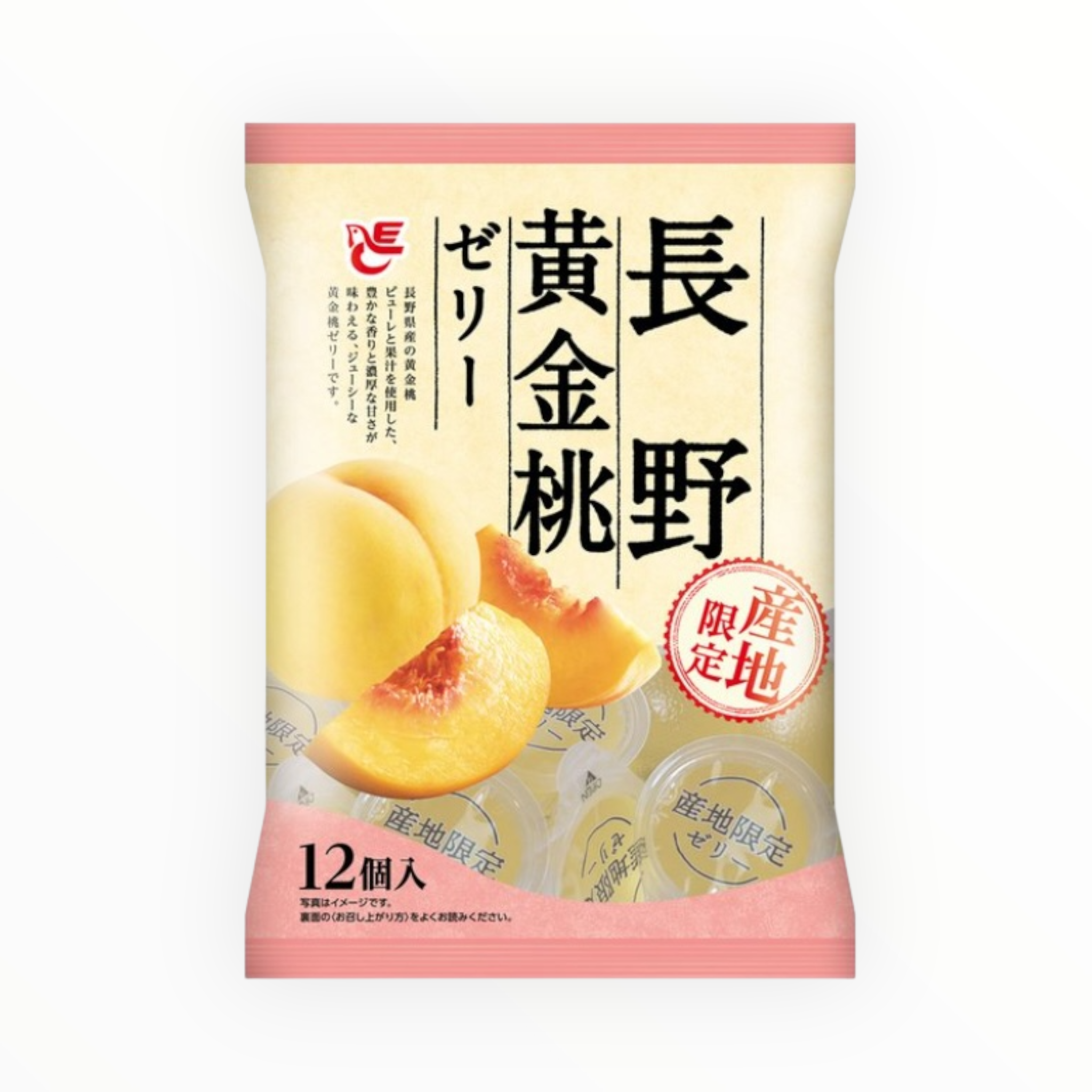 Ace Bakery Nagano Golden Peach Jelly 15g × 12 Pieces