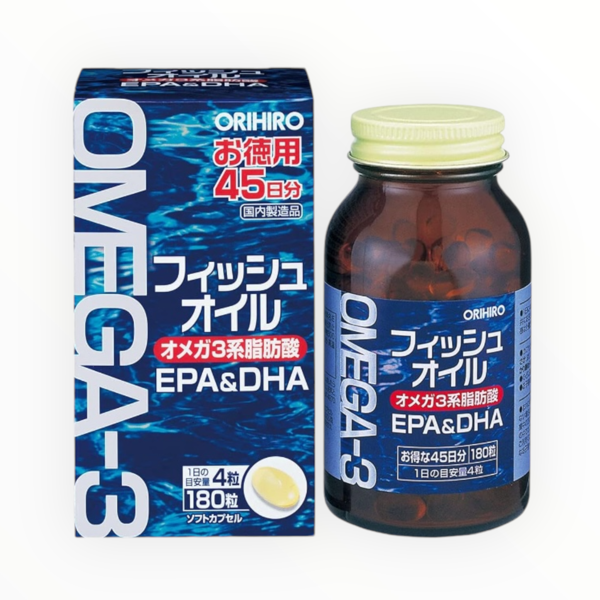 ORIHIRO Fish Oil 180 Capsules