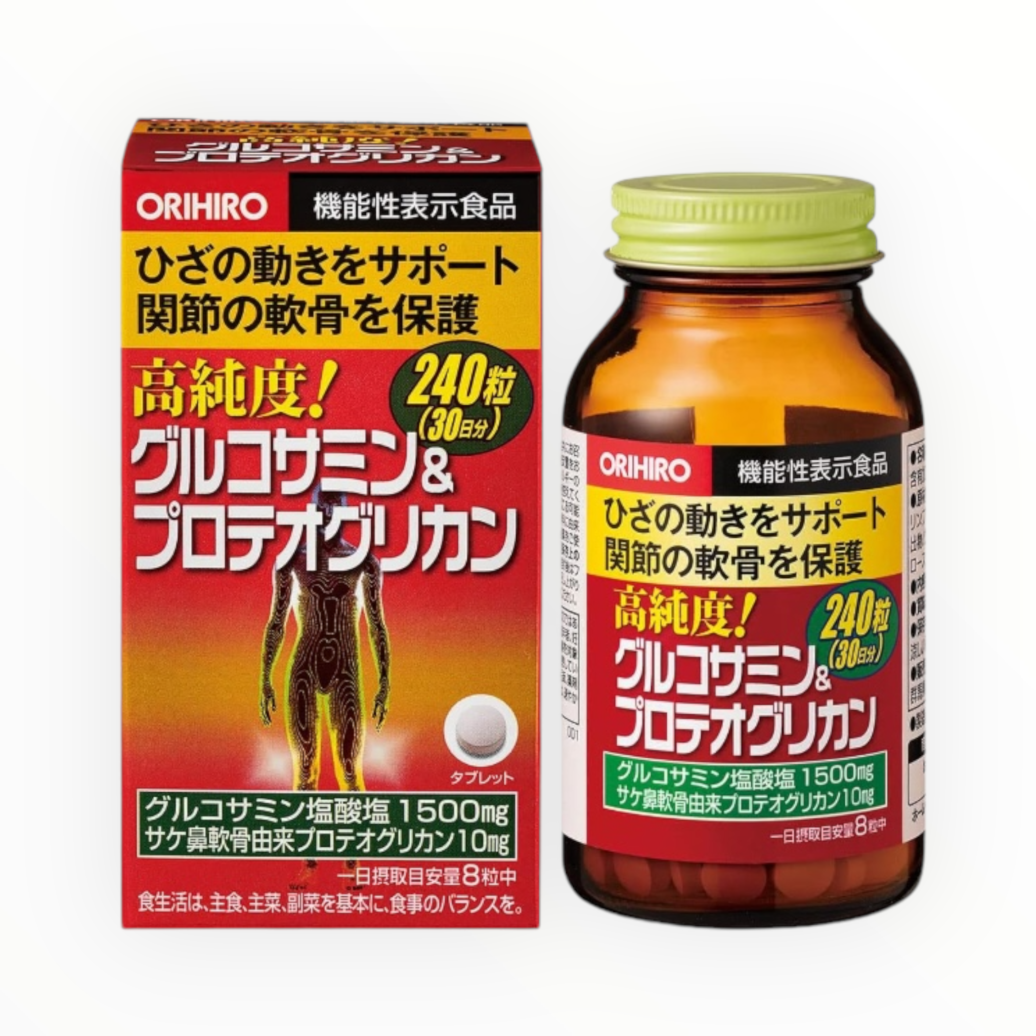 ORIHIRO High Purity Glucosamine &amp; Proteoglycan 240 Tablets (30-Day Supply)