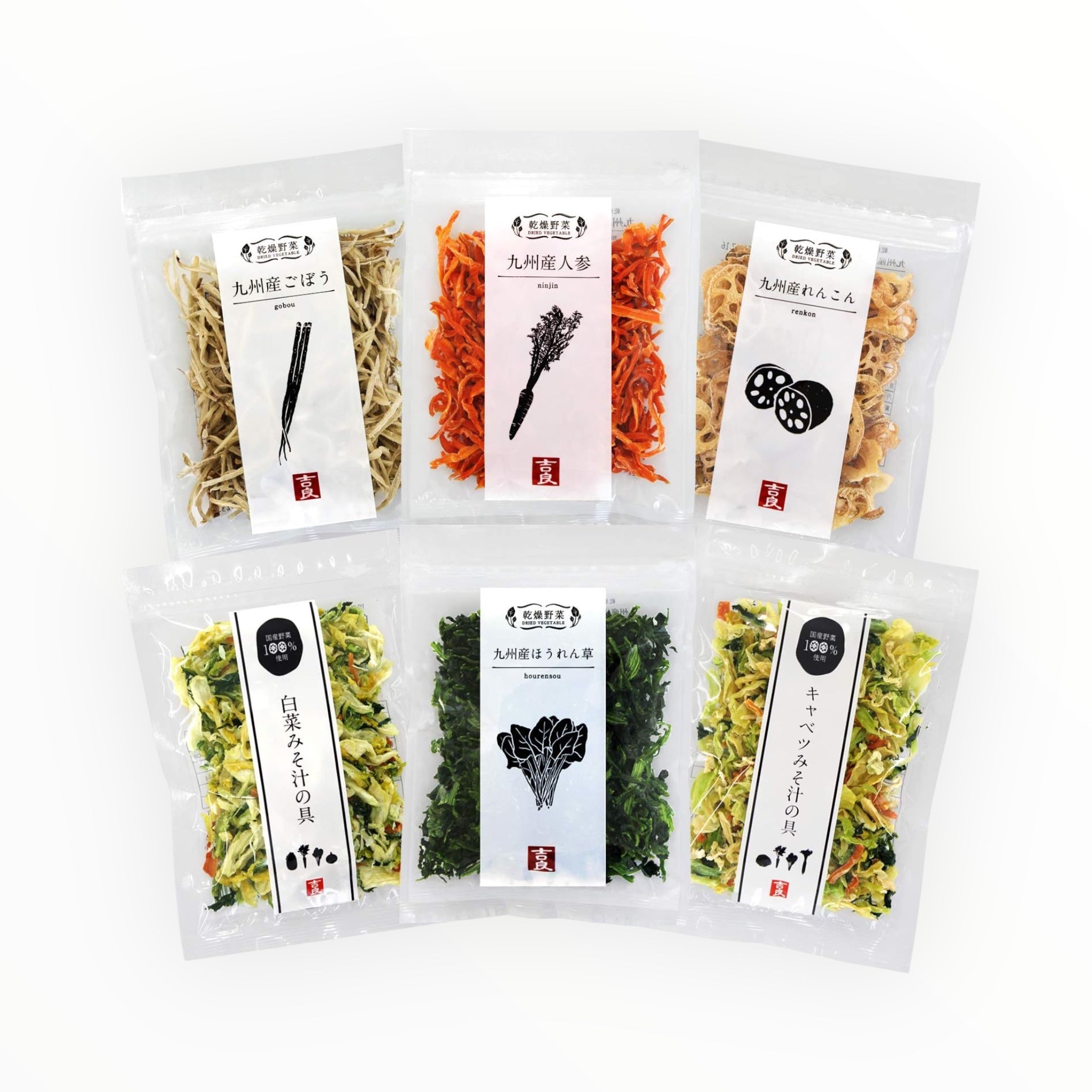 Kira Foods Dried Vegetables - Japanese 6-Variety Set 225g