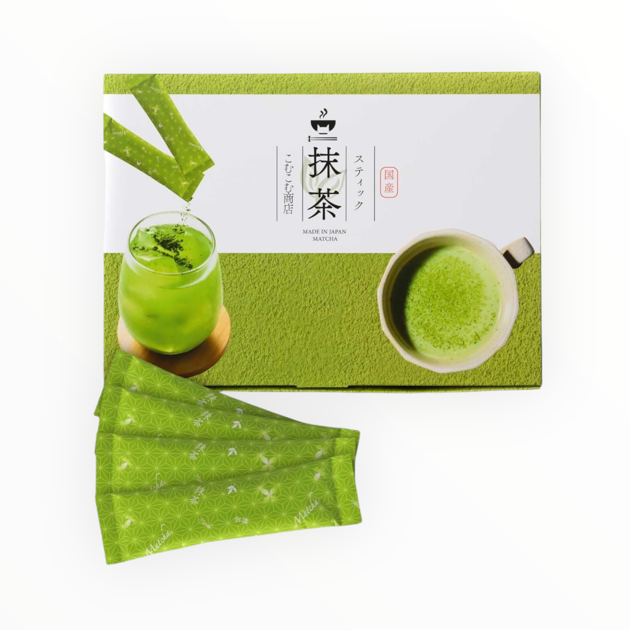 Komu Komu Shoten 100% Domestic Stick Matcha 2g Powder (20 Sticks)