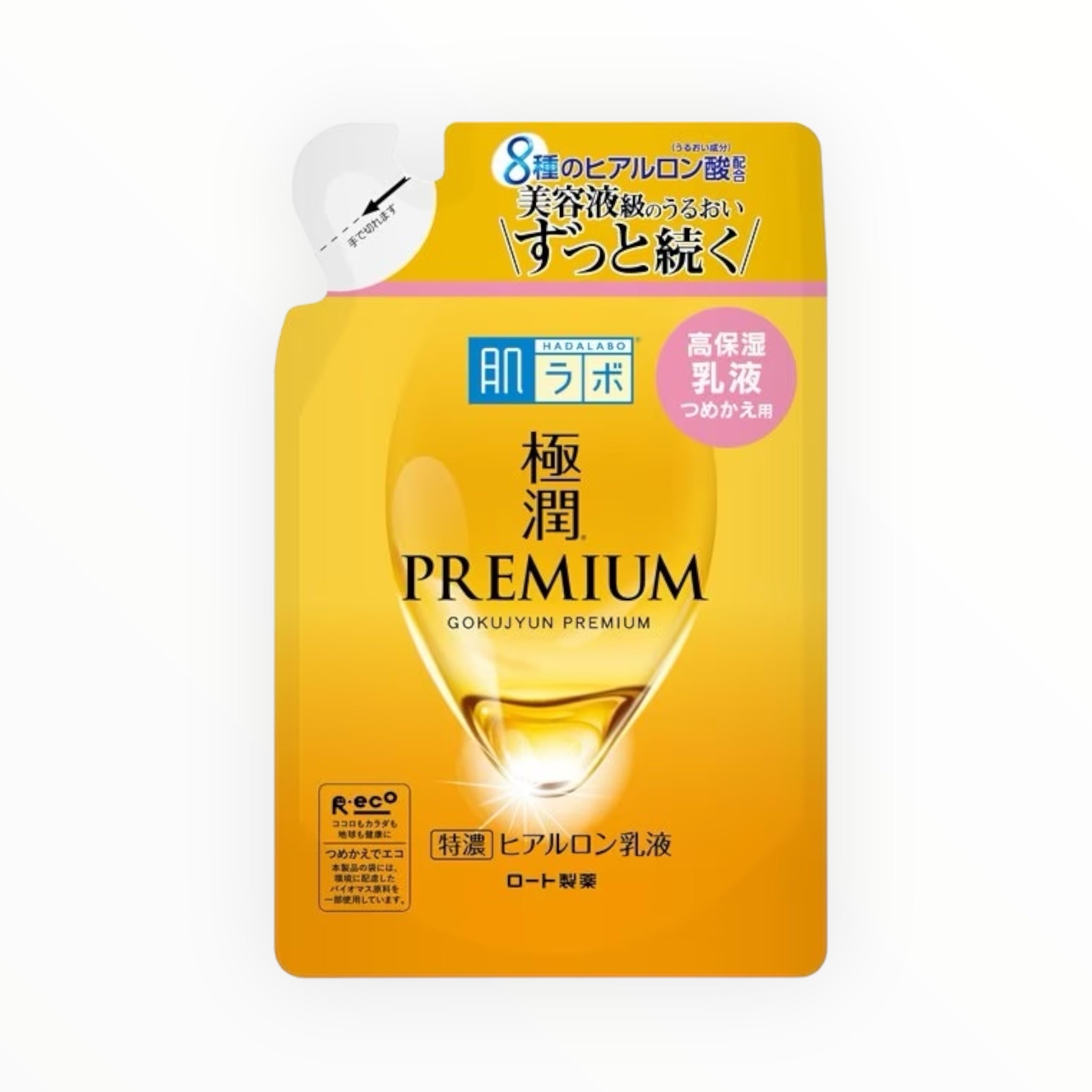 Rohto Hada Labo Gokujyun Premium Hyaluronic Emulsion Refill 140ml