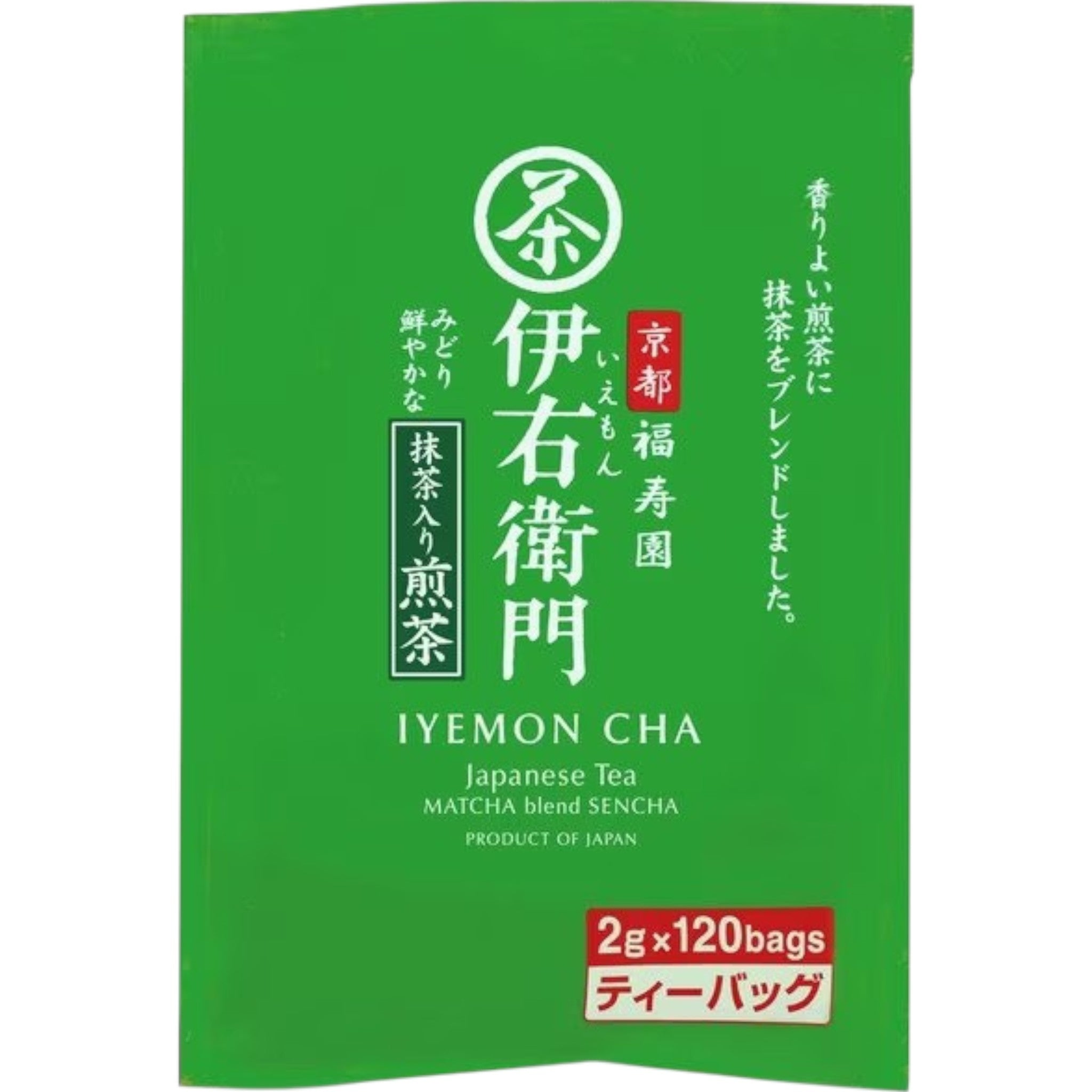 Iyemon Sencha with Matcha Tea Bags 2g×120 Bags