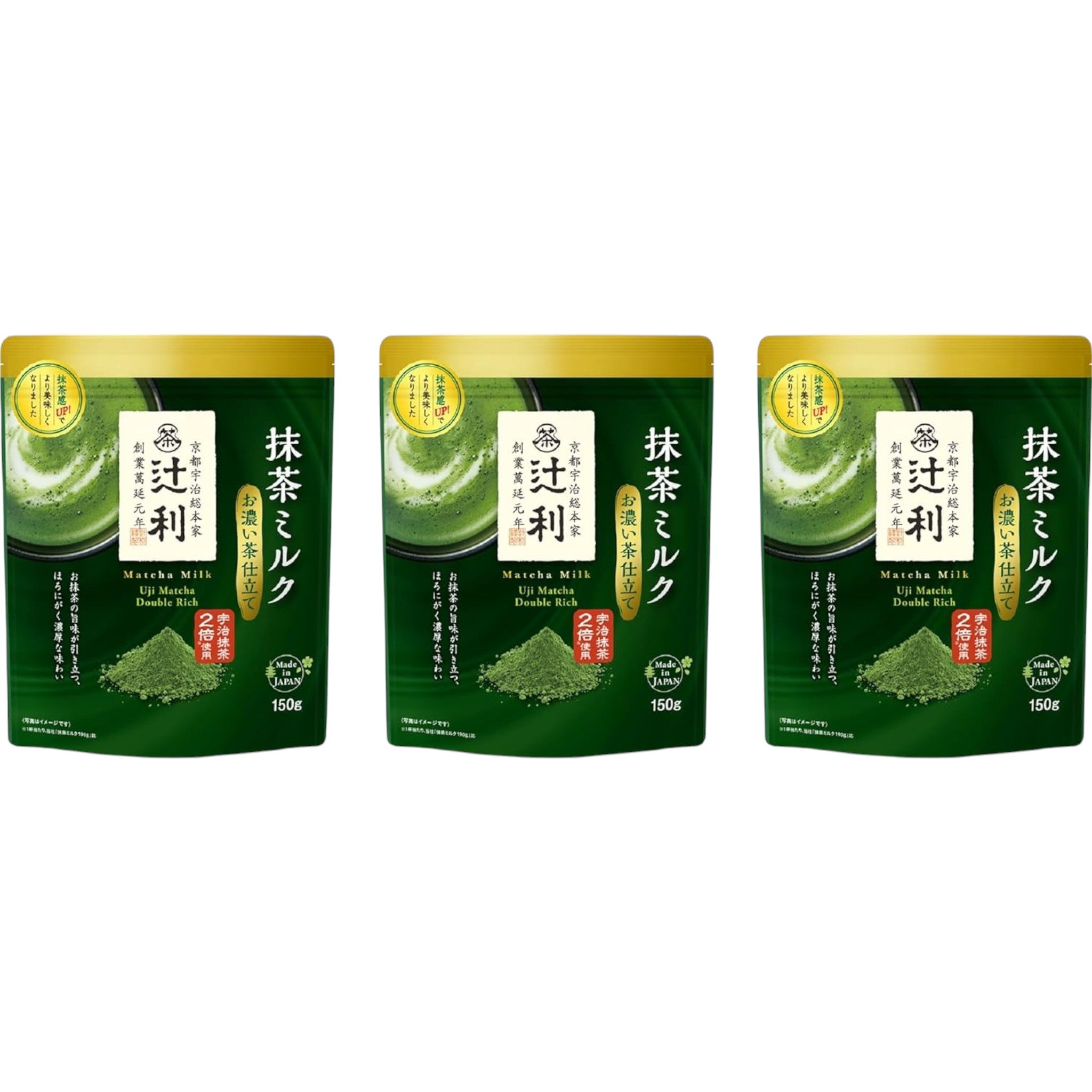 Tsujiri Matcha Milk Rich Tea Style 150g × 3 Packs