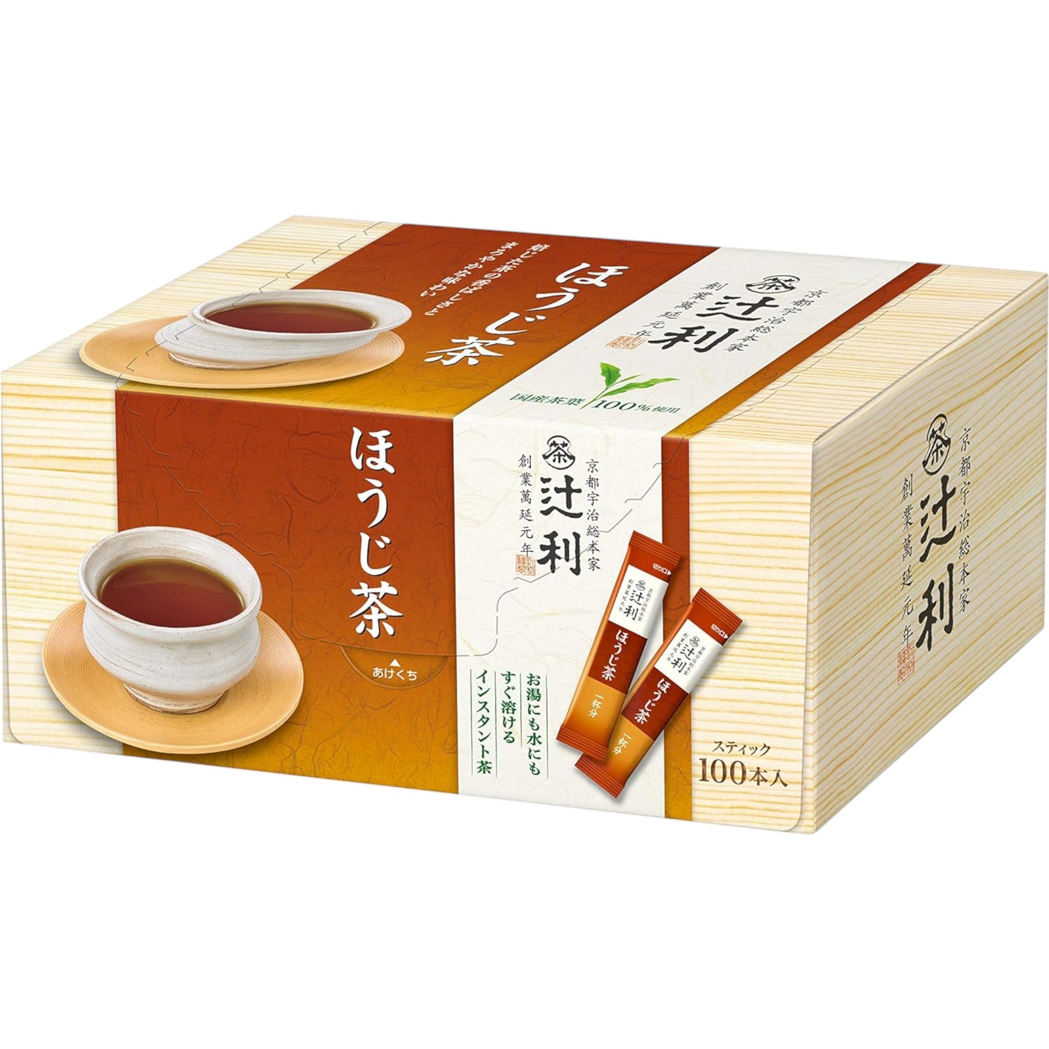 Tsujiri Instant Houjicha 100P (Instant Roasted Green Tea)