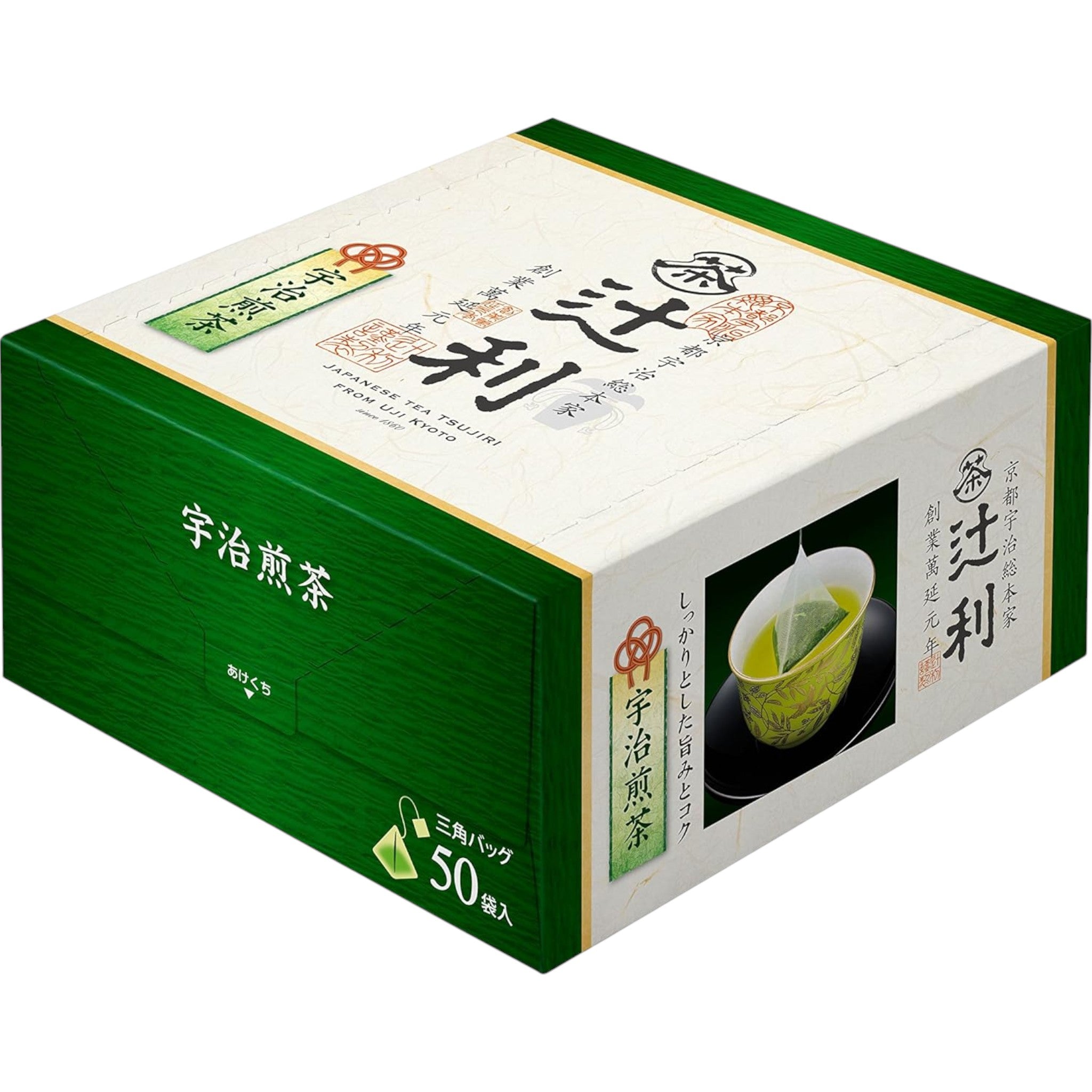 Tsujiri Uji Sencha Triangle Tea Bags 50P